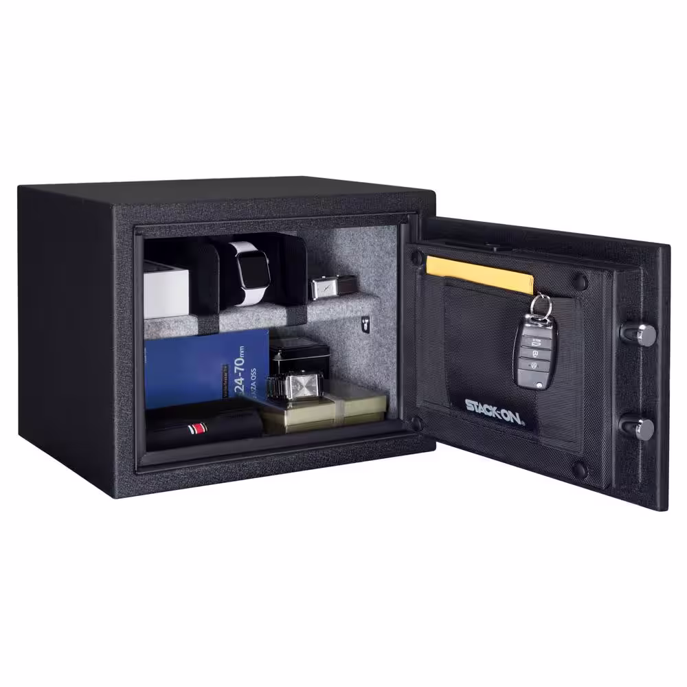 STACK-ON 0.8 cu. ft. Personal Fire and Waterproof Safe with Electronic Lock, Black