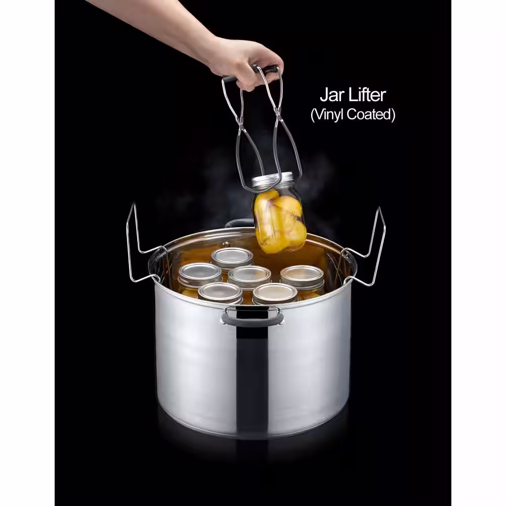 Concord 7 Piece Premium Stainless Steel Canning Cookware Set Starter Kit with Rack, Tongs, Wrench, Lid Lifter