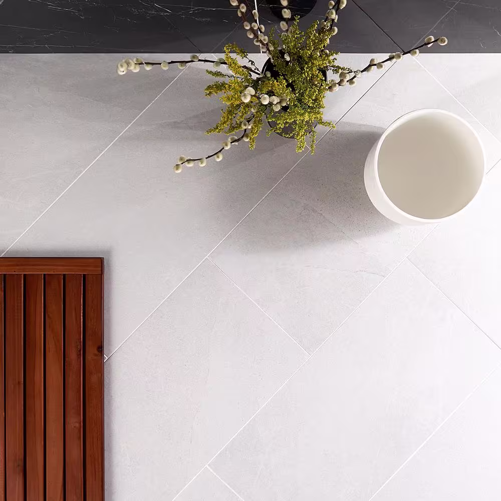 Ivy Hill Tile Copley Bianco 12 in. x 24 in. 10mm Matte Stone Look Porcelain Floor and Wall Tile (6-Piece/11.62 sq. ft./Box)