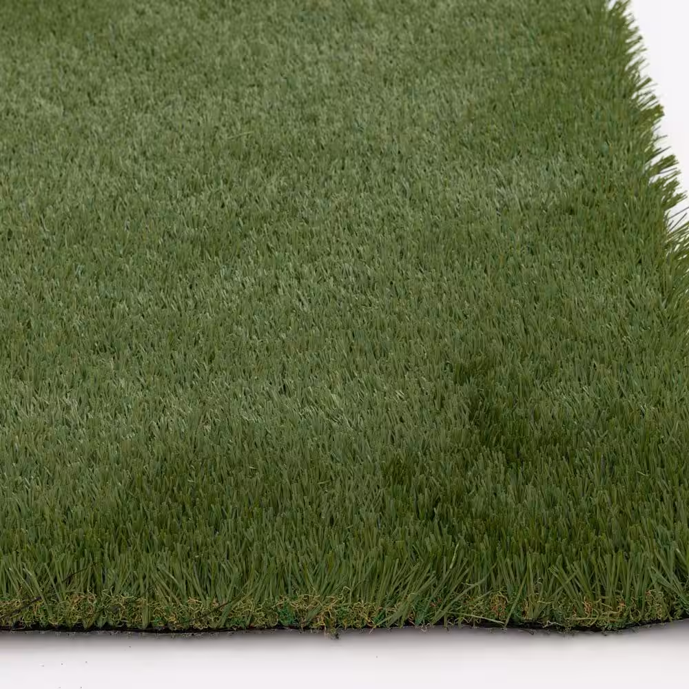 None 62 oz. 15 ft. Wide x Cut to Length Dark Field Olive Artificial Grass
