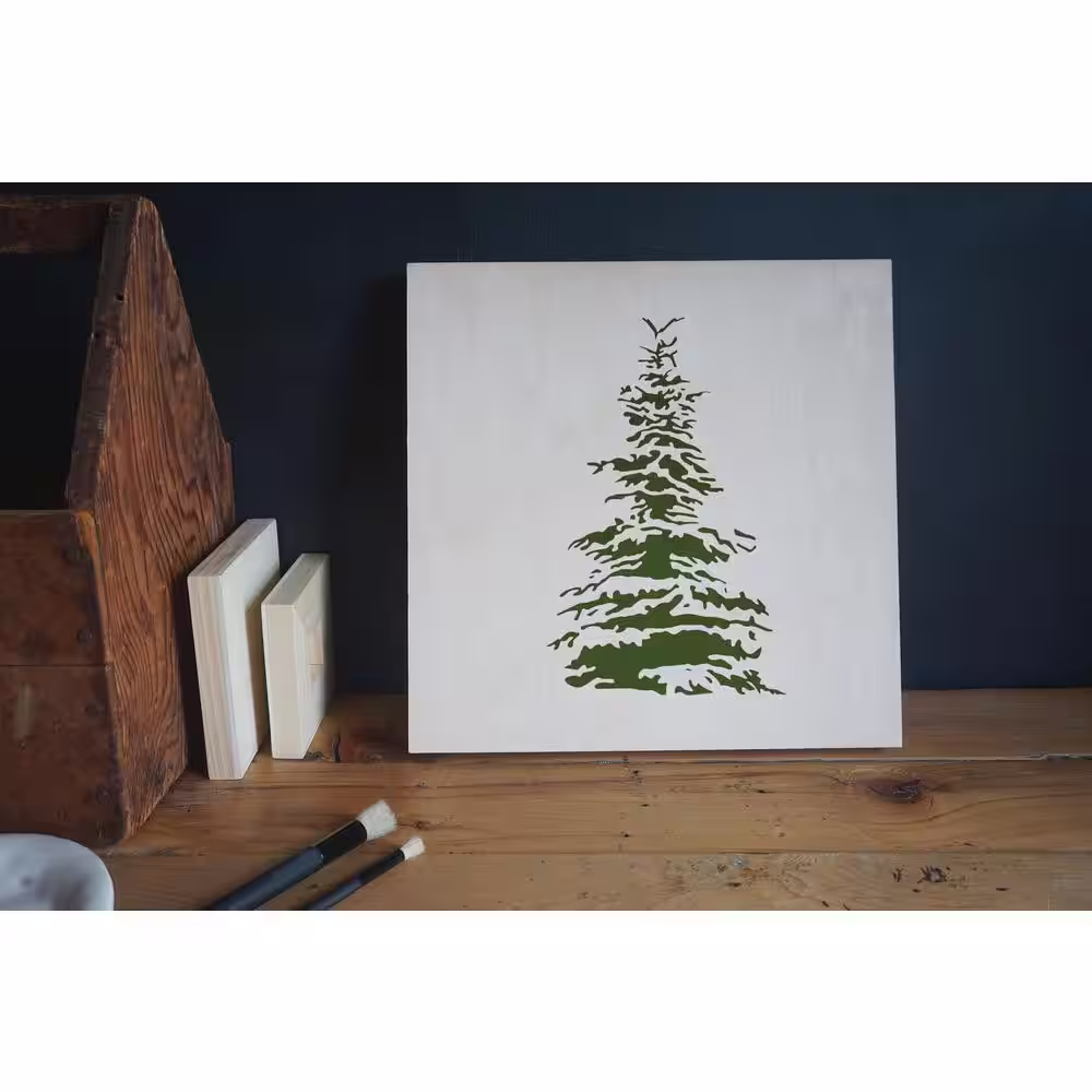 Stencil1 Snowy Pine Stencil