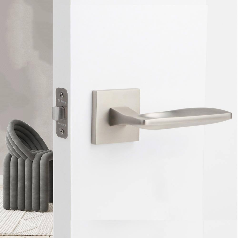 McBowery Canal Satin Nickel Bed/Bath Modern Door Handle (Privacy - Right Hand)