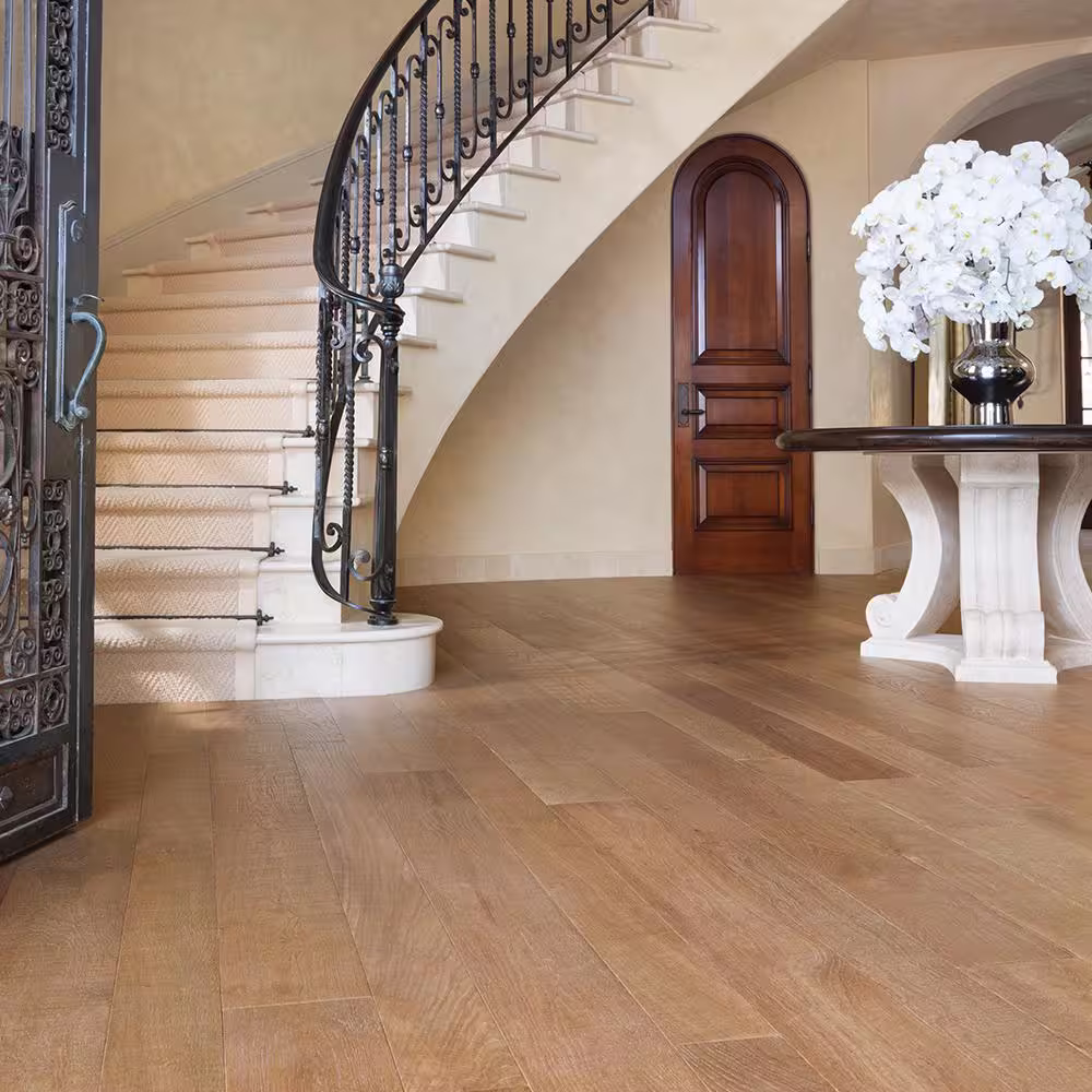 Malibu Wide Plank Montara French Oak 1/2 in. T x 5 & 7 in. W Water Resistant Distressed Engineered Hardwood Flooring (1122.1 sqft/pallet)