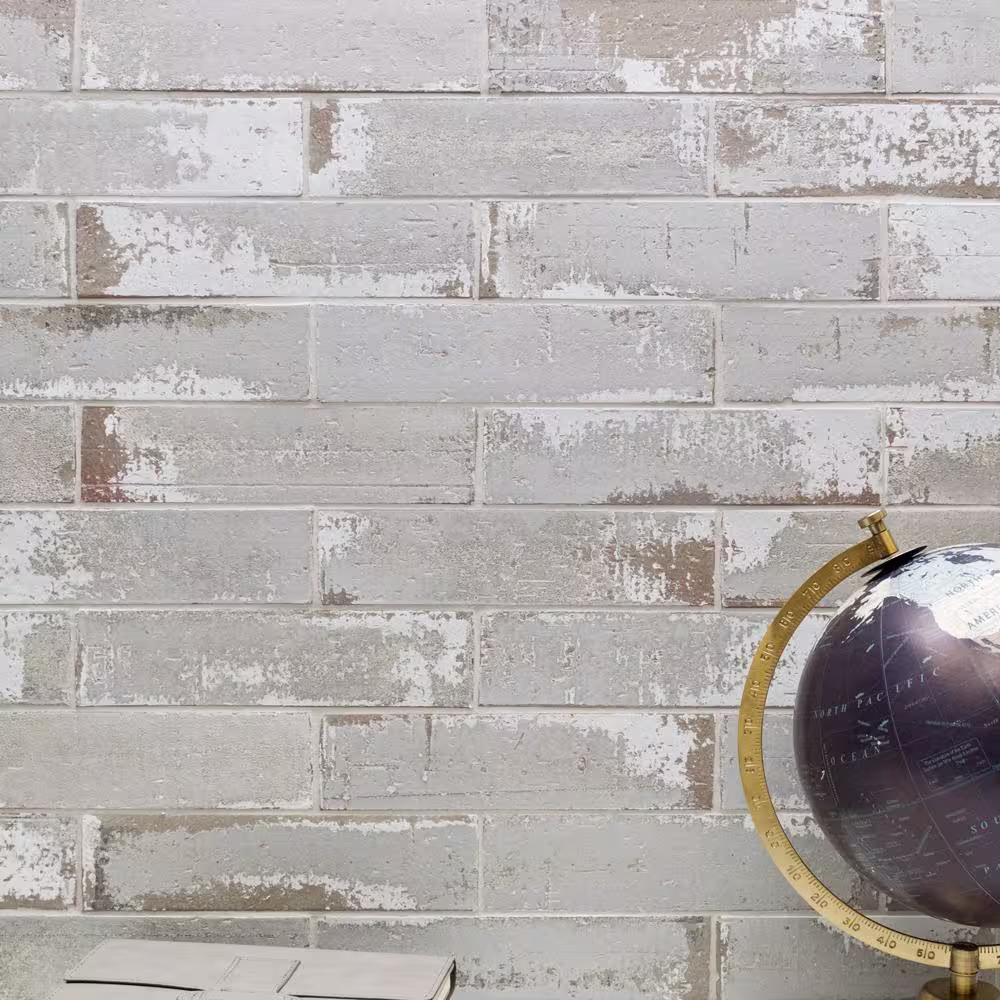 Ivy Hill Tile Metro Brick Gray 3 in. x 9 in. x 10mm Natural Clay Subway Wall Tile (30 pieces / 4.65 sq. ft. / box)