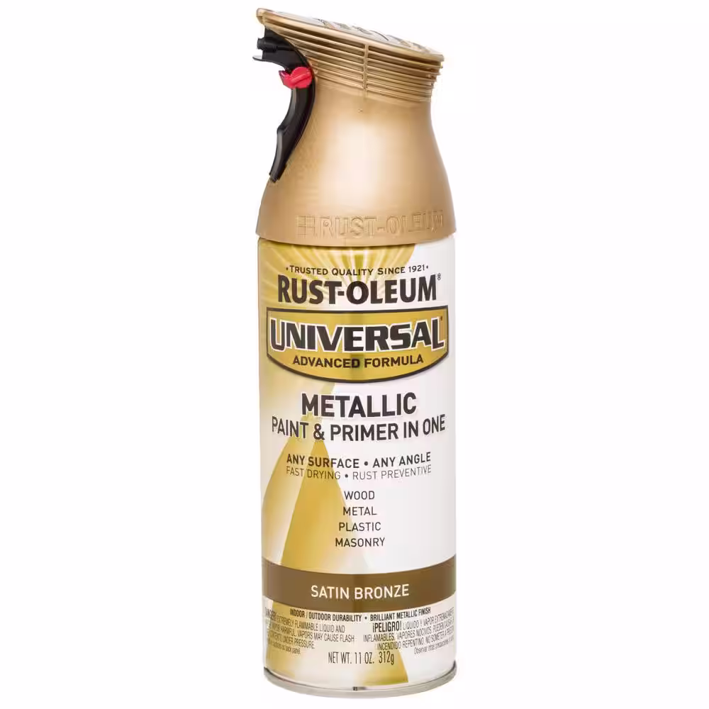 Rust-Oleum Universal 11 oz. All Surface Metallic Satin Bronze Spray Paint and Primer in One (6-Pack)