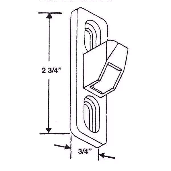 Barton Kramer 2-3/4 in. x 3/4 in. Chrome-Plated Patio Door Keeper