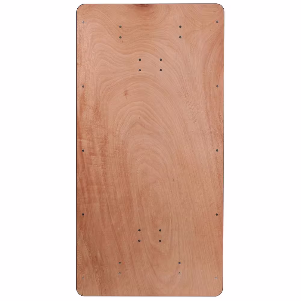 Carnegy Avenue 72 in. Natural Wood Tabletop Metal Frame Folding Table