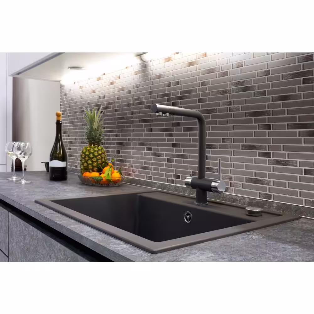 MSI Champagne Blend 12 in. x12 in. Glossy Glass Mosaic Tile (1 sq. ft. / each)