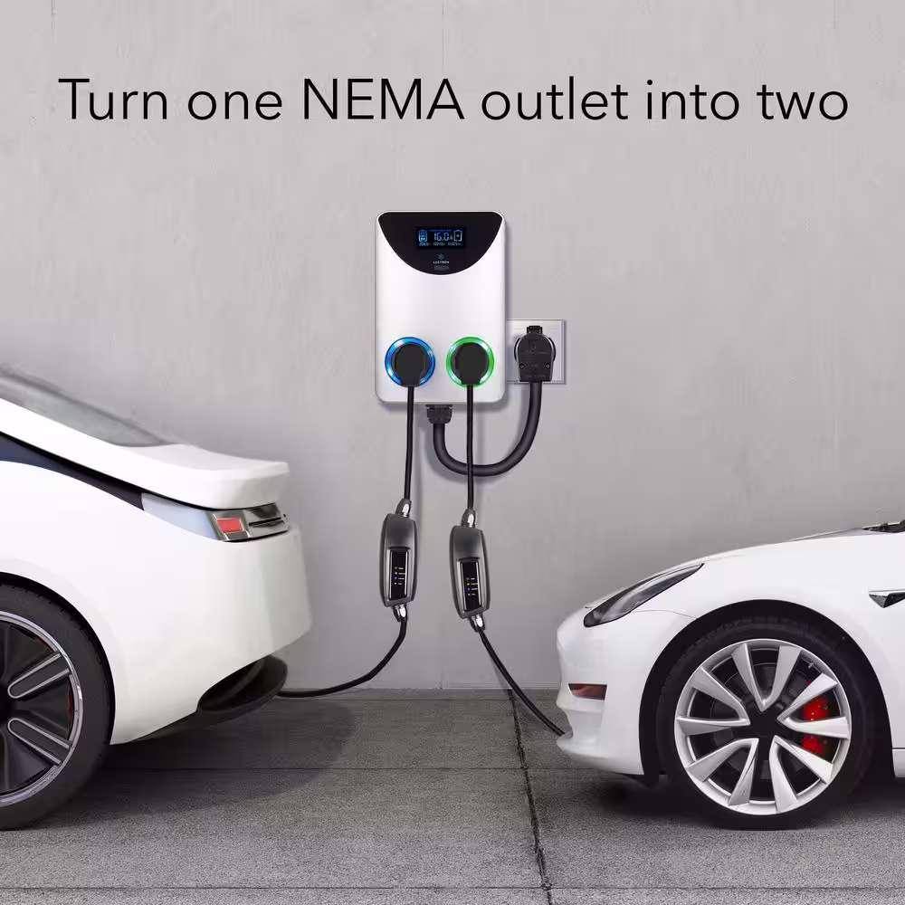 LECTRON NEMA Socket Splitter - Power Your EV Charger and High-Powered Appliance from The Same Outlet (NEMA 10-30 to 10-30/10-30)