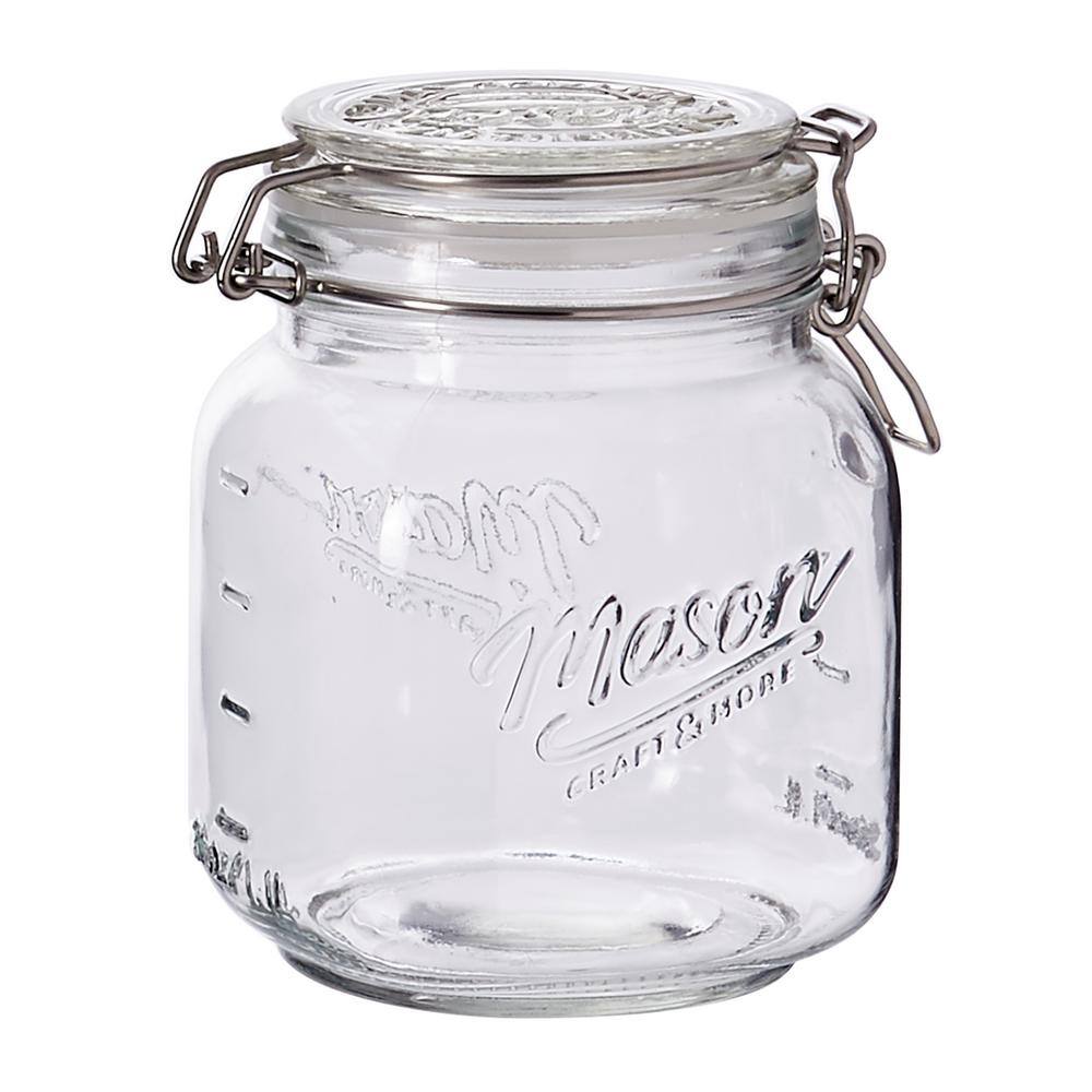None 34 oz. Preservative Jar with Lid (Set of 2)