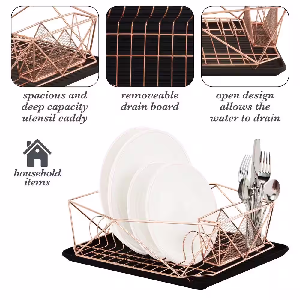 Kitchen Details Geode Copper Dish Rack