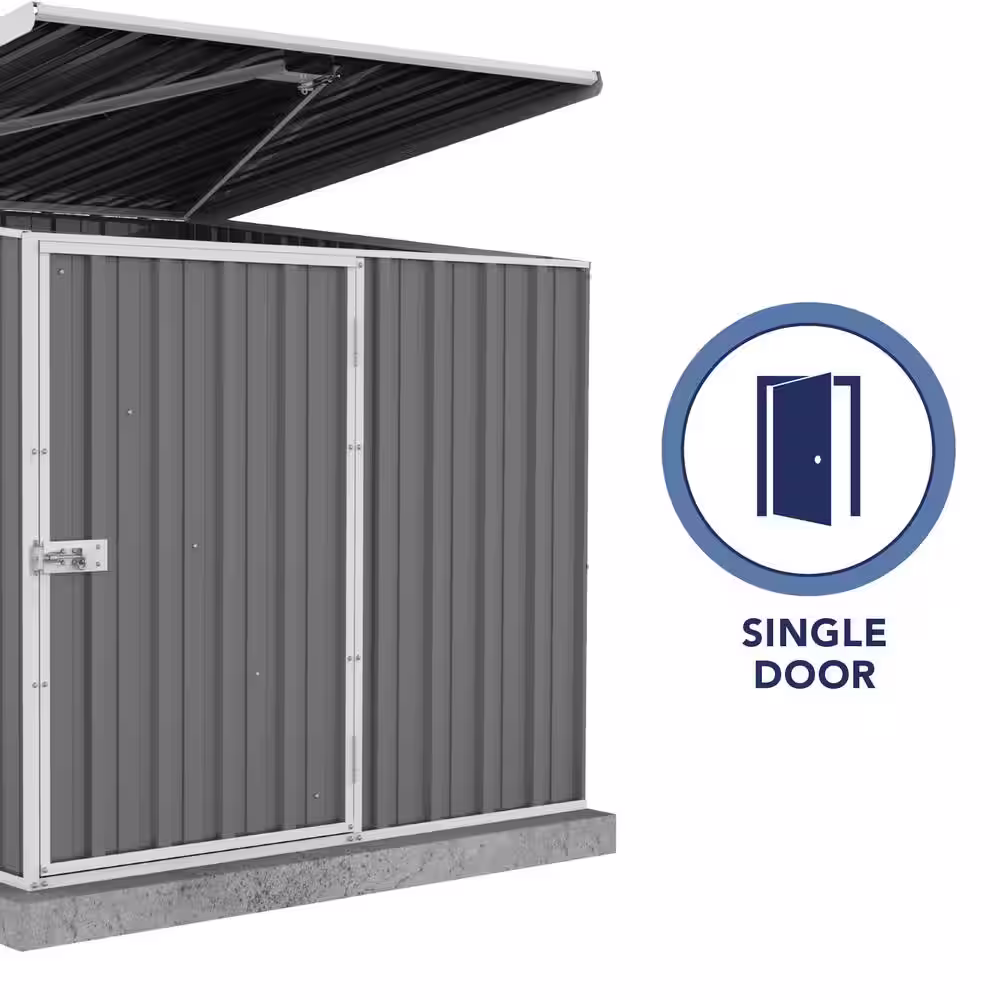 ABSCO Multipurpose Pool Pump 5 ft. W x 5 ft. D Metal Shed with Single Front Door and Easy Opening Lid (24 sq. ft.)