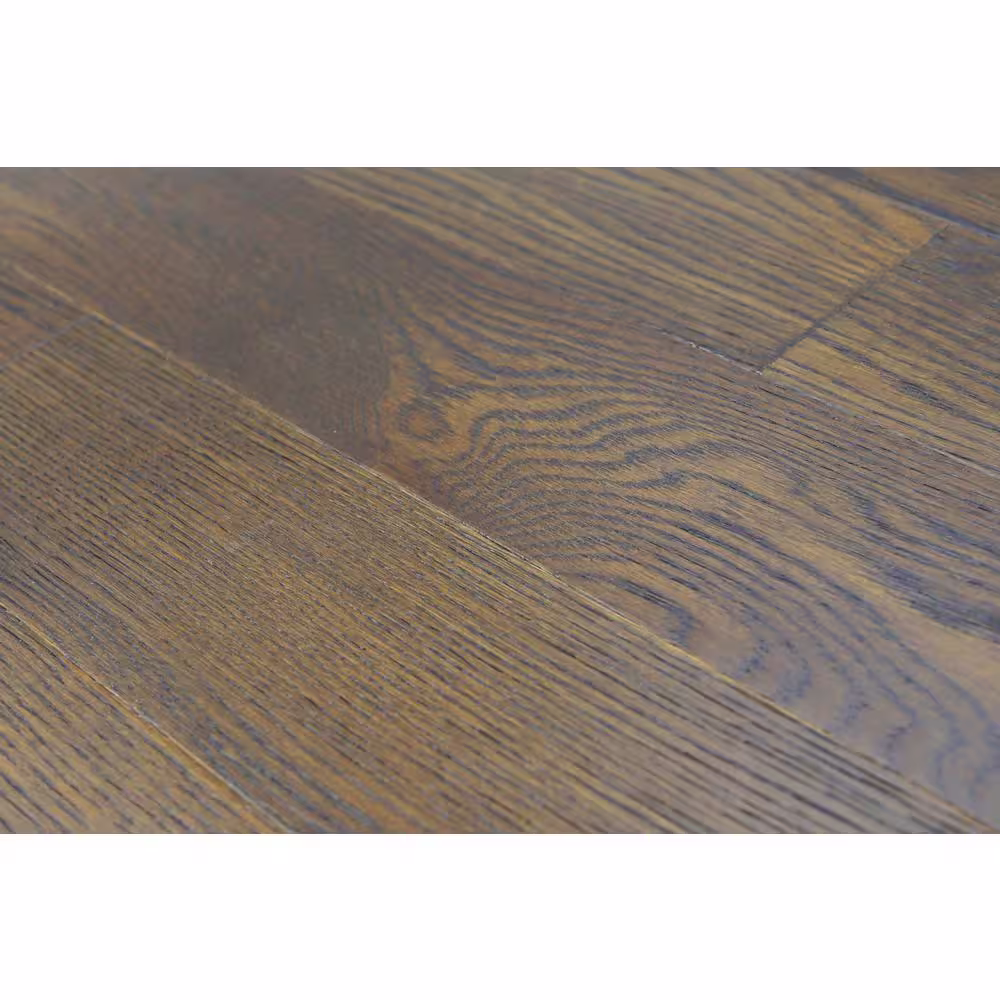 OptiWood Rustic Barn White Oak 7 mm T x 5 in. W Waterproof Wire Brushed Engineered Hardwood Flooring (16.7 sqft/case)