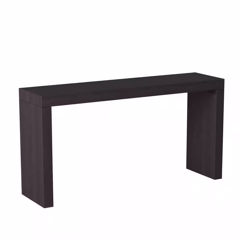 Marley Forrest 58 in. Black Standard Rectangle Wood Console Table
