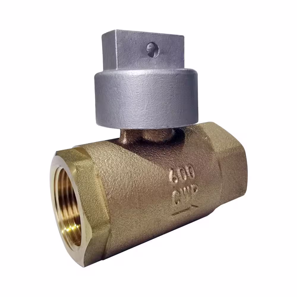 None 3/4 in. Bronze FNPT In-Line Irrigation Ball Valve with Automatic Drain