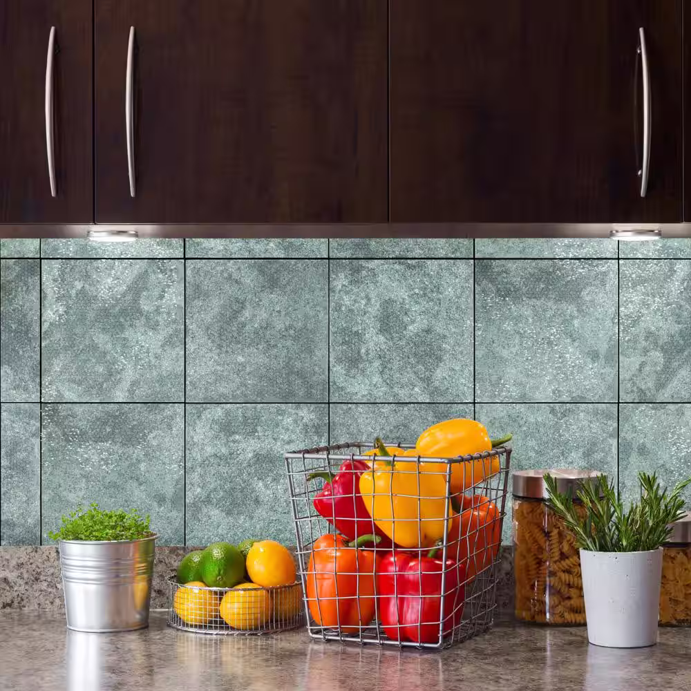 Merola Tile Mandala Sea Green 7-7/8 in. x 7-7/8 in. Ceramic Wall Tile (11.0 sq. ft./Case)