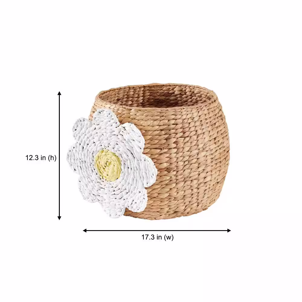 StyleWell Kids Daisy Wicker Storage Basket