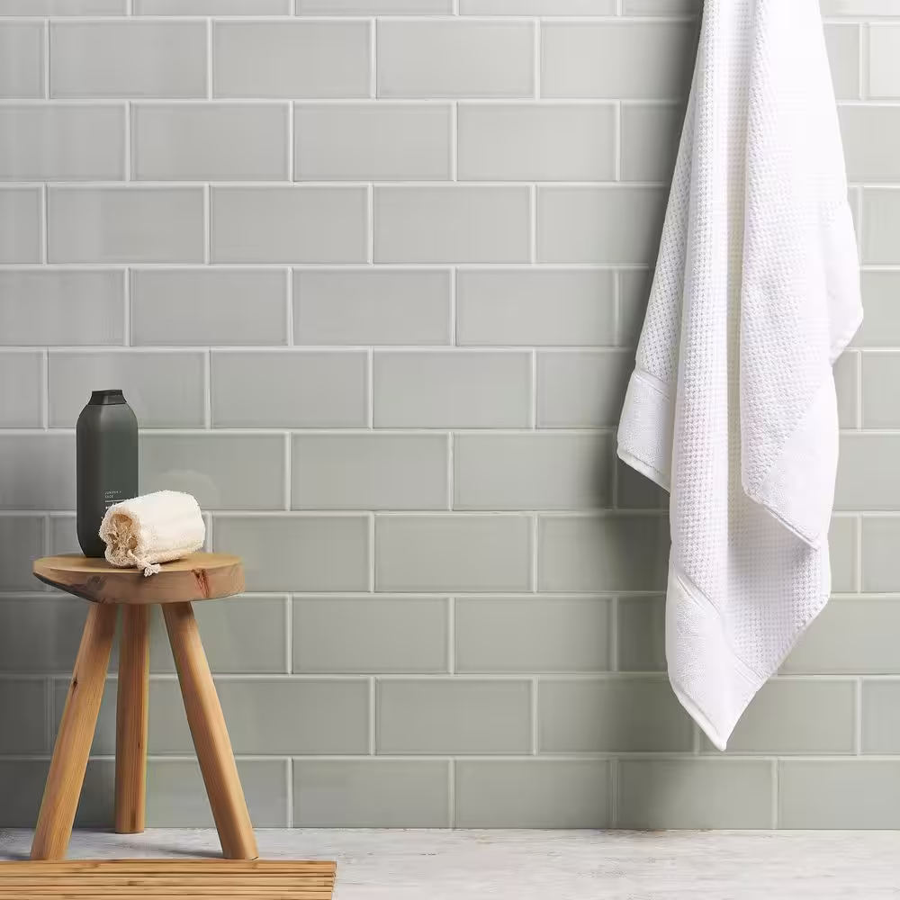 Ivy Hill Tile Gondola Fern Green 3.93 in. x 7.87 in. Polished Ceramic Wall Tile (10.76 sq. ft./Case)
