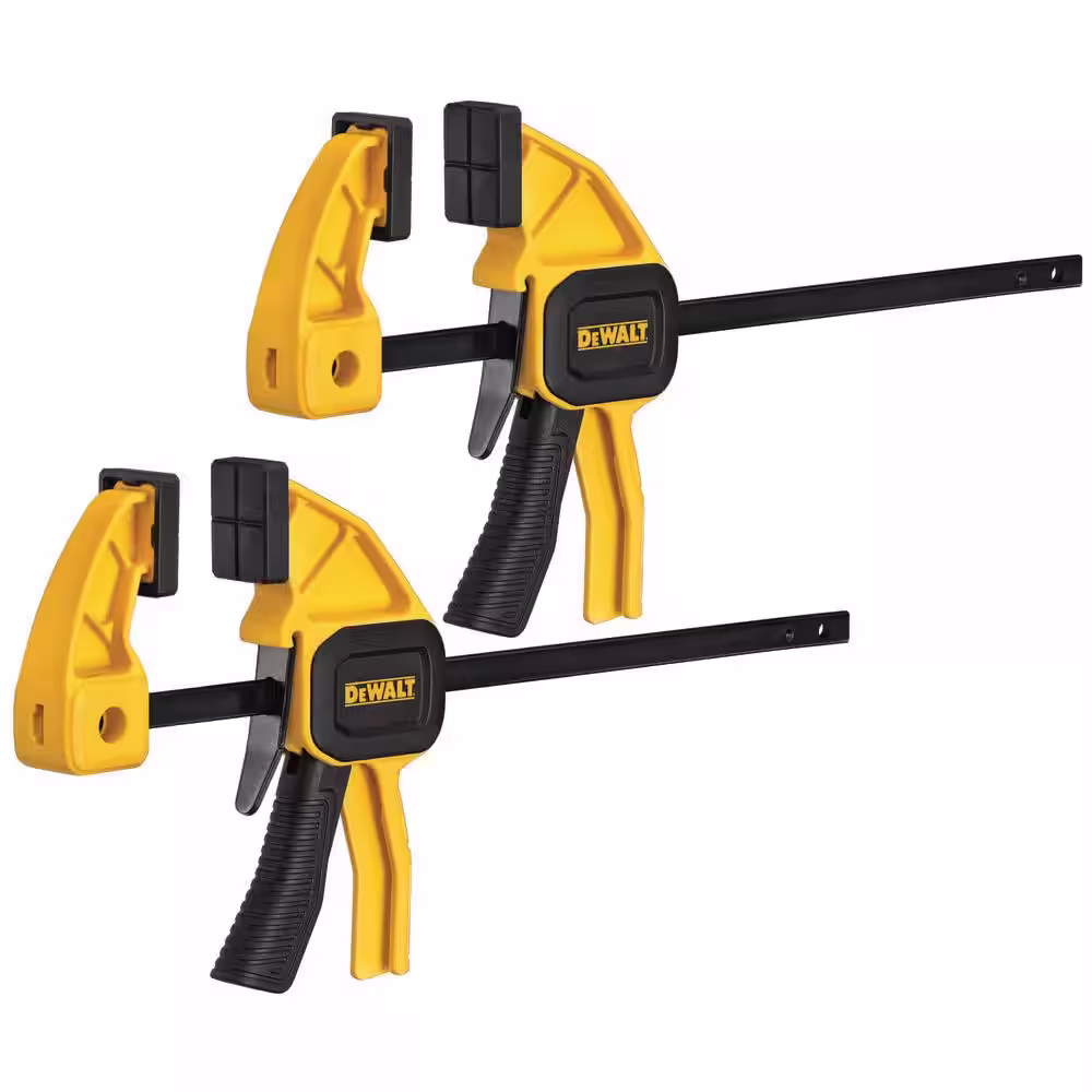DEWALT 4.5 in. 35 lb. Trigger Clamps (2 Pack) with 1.5 in Throat Depth