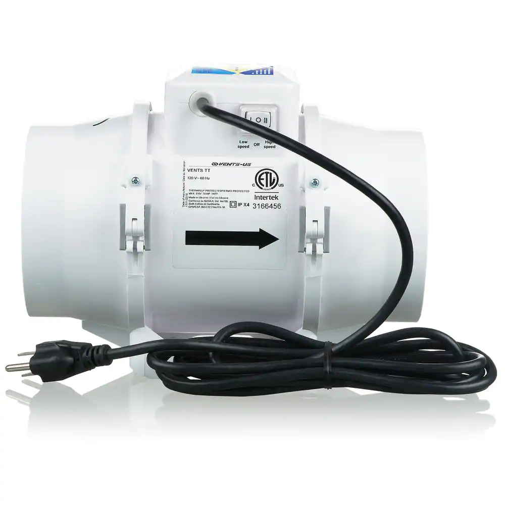 None VENTS 105 CFM Power 4 in. Mixed Flow In-Line Duct Fan