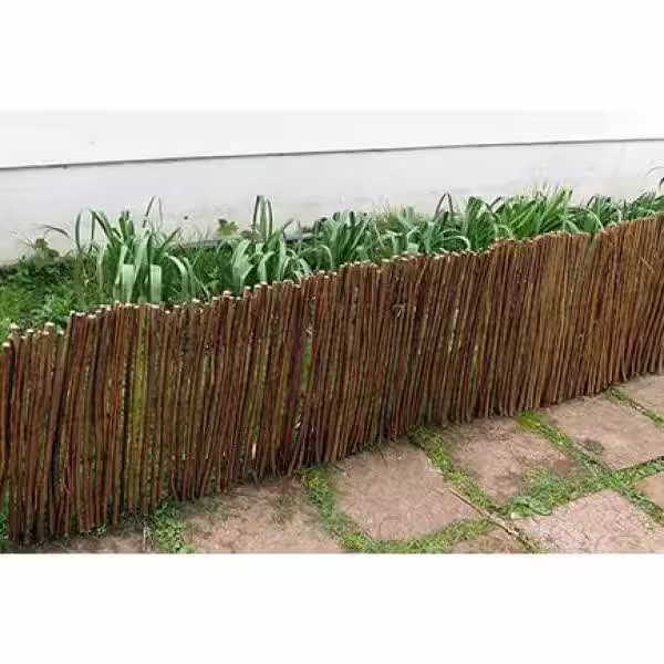 Master Garden Products 168 in. L x 12 in. H Brown Willow Rolled Border Fence/Edging