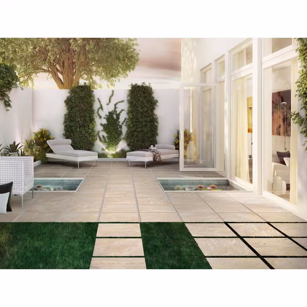 MSI Take Home Tile Sample - Quartz Beige 6 in. x 6 in. Porcelain Paver Tile (0.25 sq. ft.)