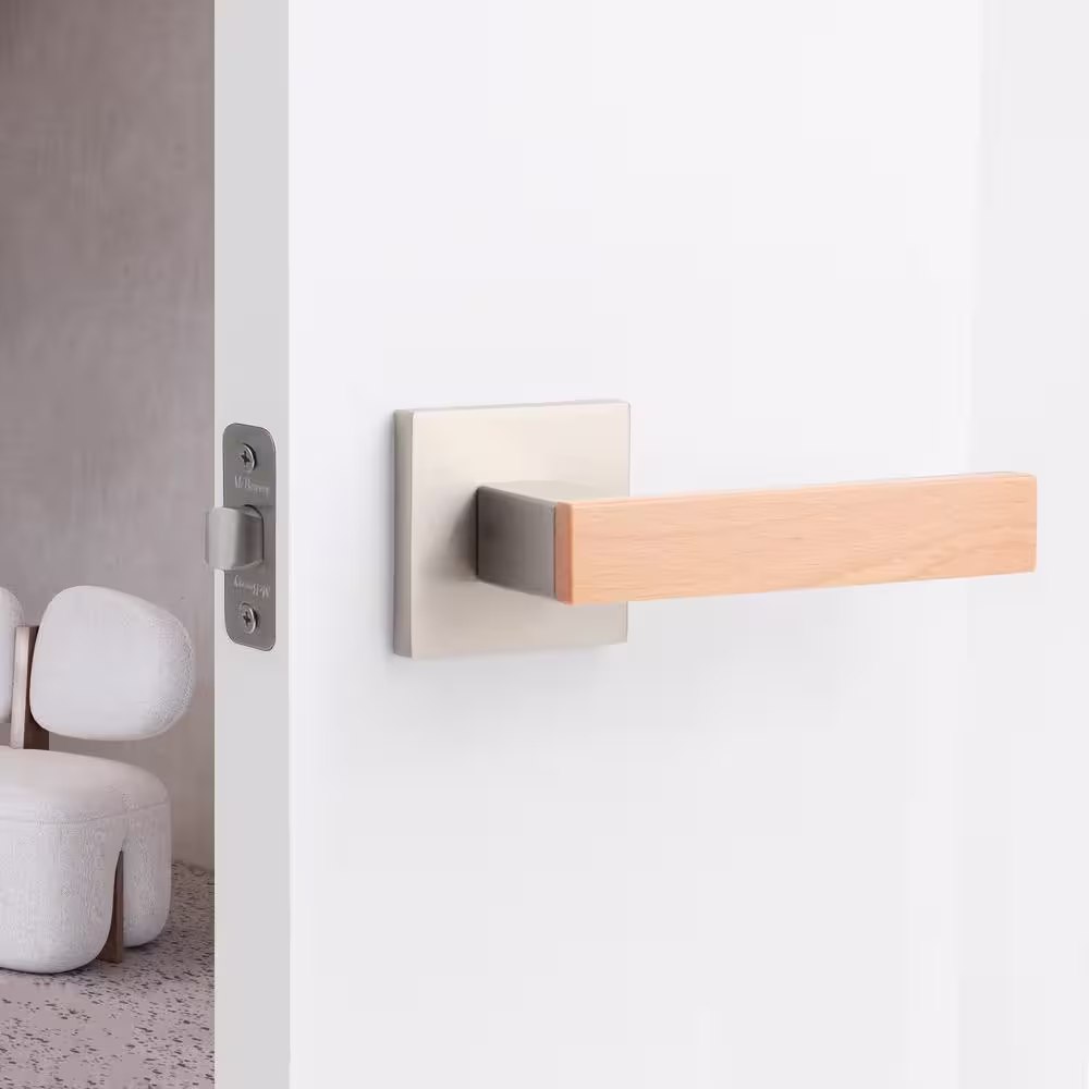 McBowery Summit Satin Nickel Passage Hall/Closet Modern Door Handle (Right Hand)