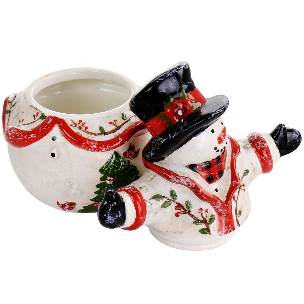 GIBSON HOME Snowman Hug 8.5 in. Durastone Cookie Jar