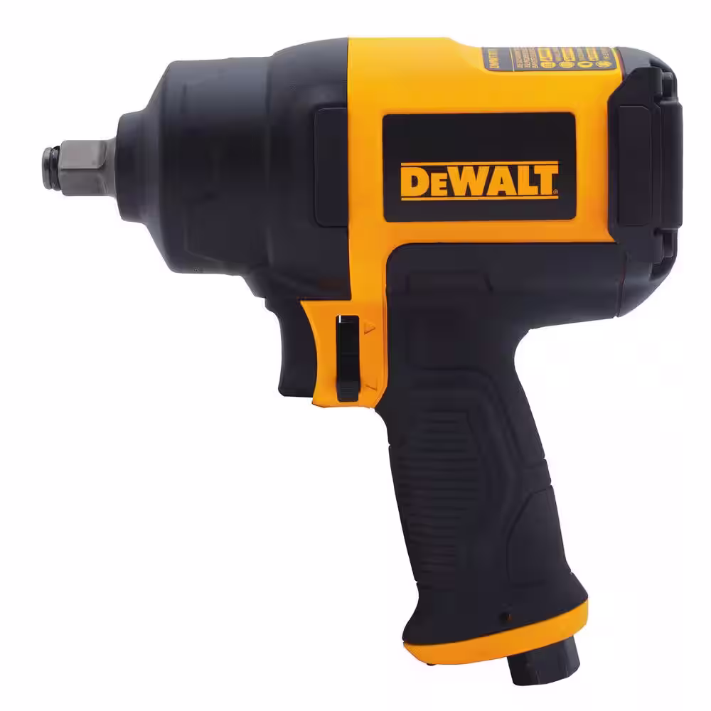 DEWALT 1/2 in. Heavy-Duty Pneumatic Impact Wrench and 1/2 in. Drive Metric Deep Impact Socket Set (26-Piece)