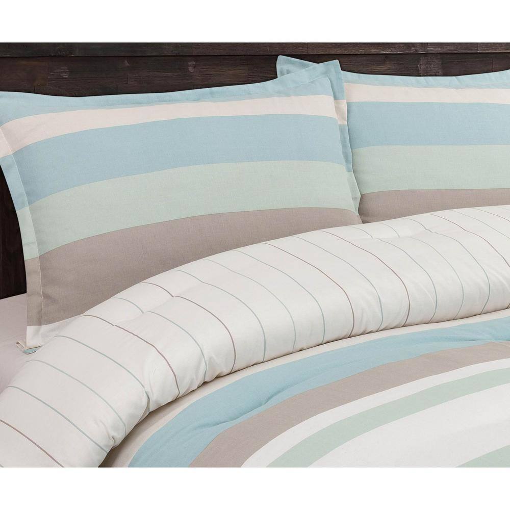 Nouvelle Home Coastal Stripe Comforter Set