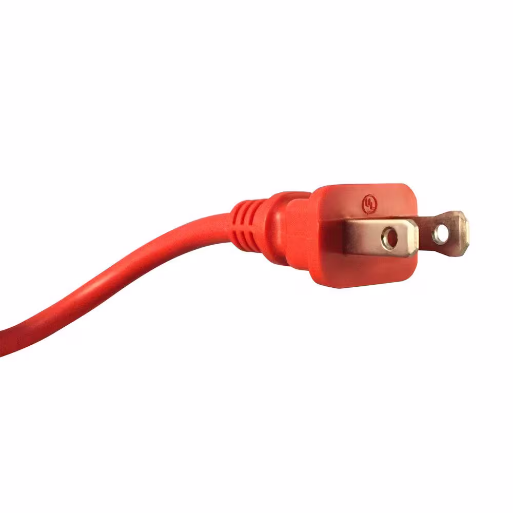 None 50 ft. Corded Plastic Trouble Light with 3C Outlet in Handle