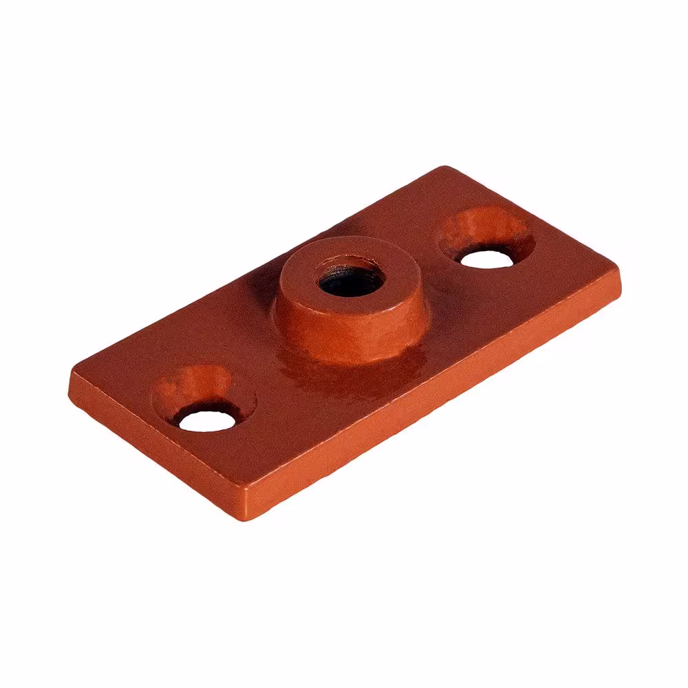 The Plumber's Choice Rod Hanger Plate in Copper Epoxy Coated Iron in for 3/8 in. Threaded Rod (20-Pack)
