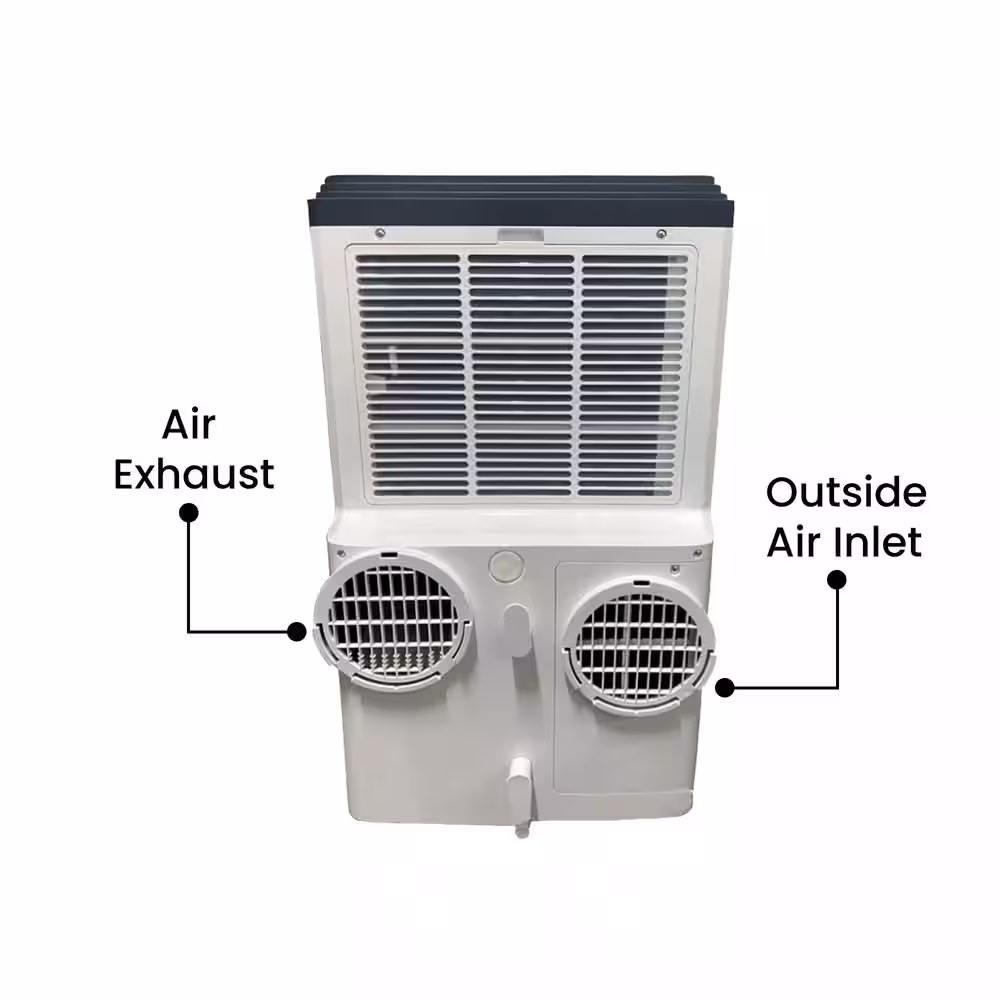 EQUATOR ADVANCED Appliances Equator 12000 BTU Indoor Portable 3-in-1 Air Conditioner, Air Purifier, Dehumidifier with remote + Drip Pan Kit