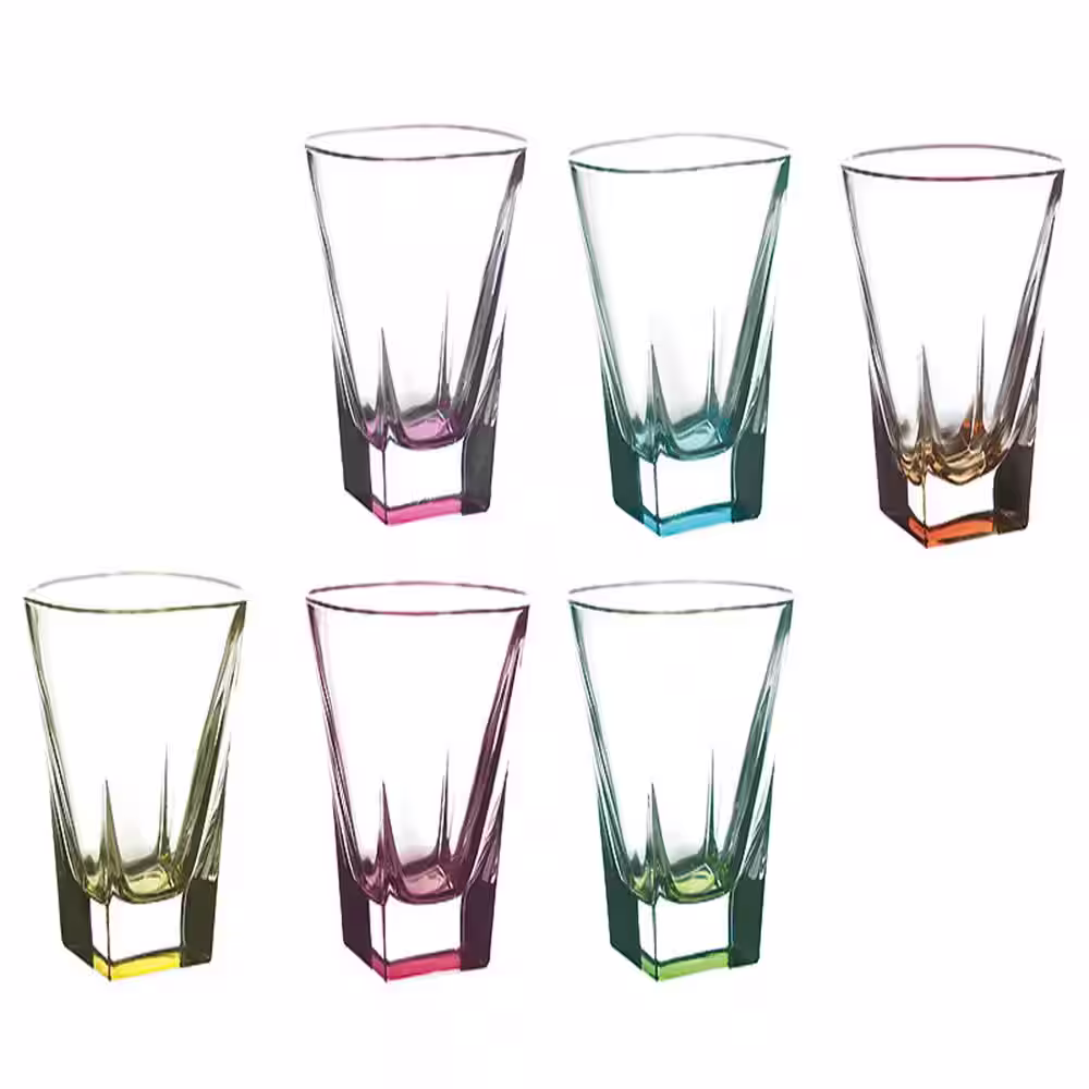 Lorren Home Trends 12 oz. Fusion Crystal Multicolor High Ball Glass