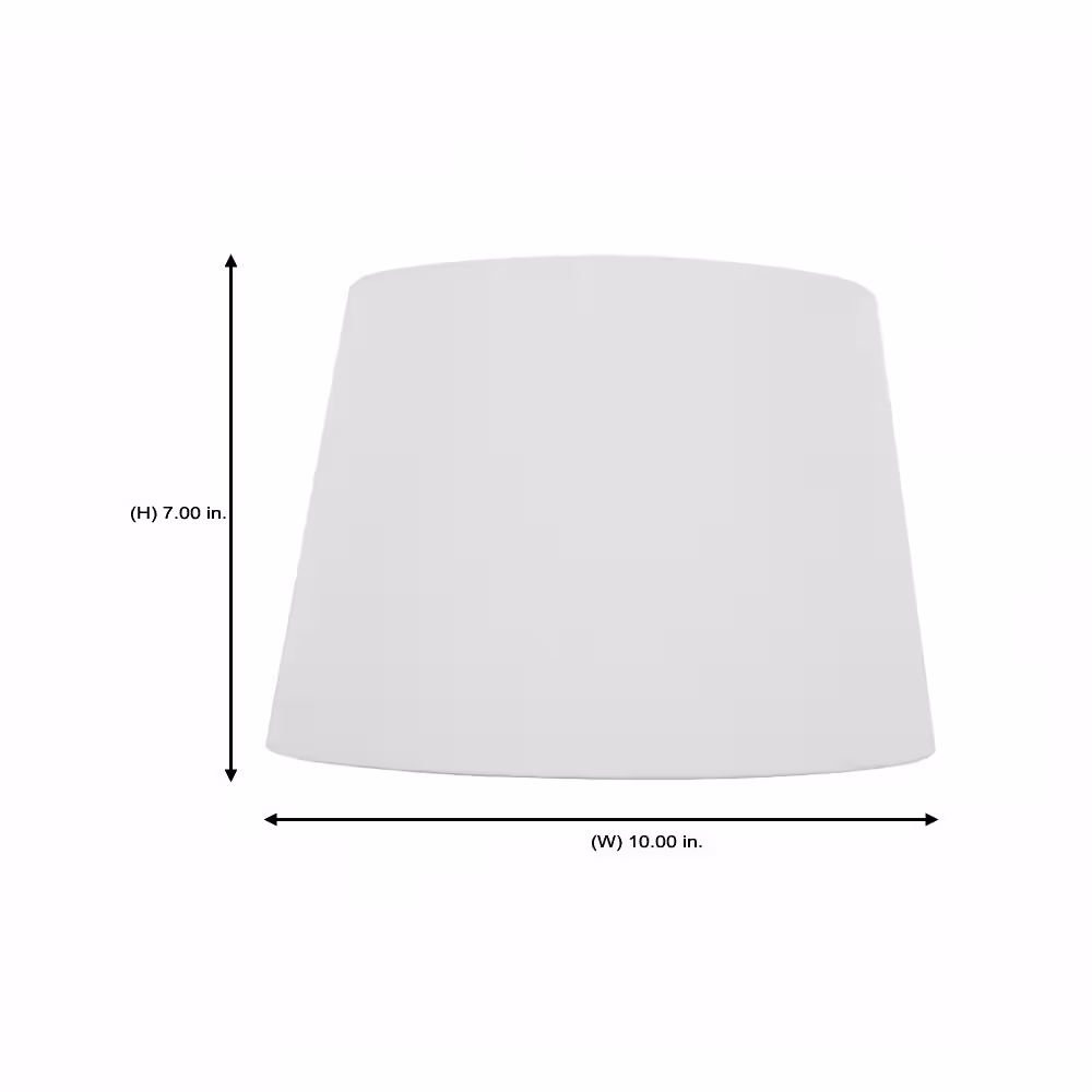 Hampton Bay Mix and Match 10 in. Dia x 7 in. H White Round Accent Lamp Shade