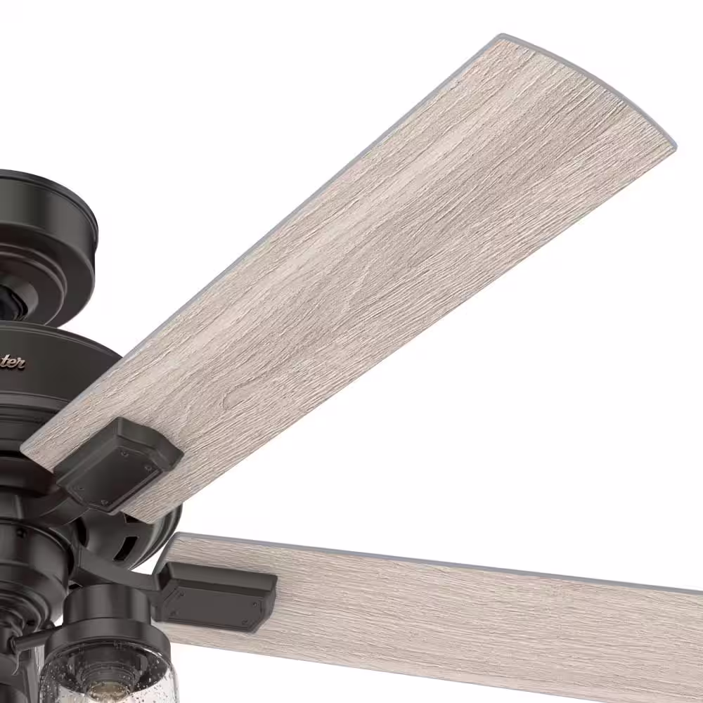 Hunter Hartland 52 in. LED Indoor Noble Bronze Ceiling Fan with Light Kit