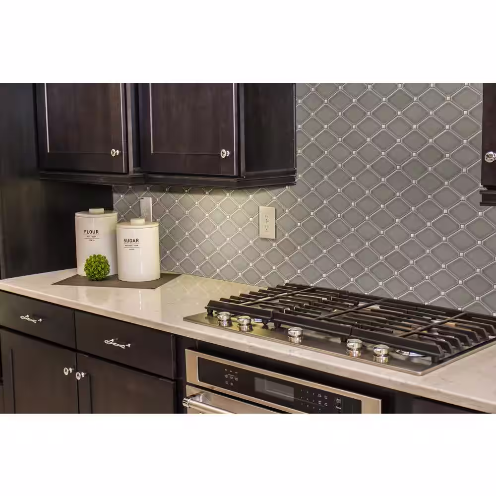 MSI Dove Gray 11.75 in. x 14.75 in. Glossy Ceramic Patterned Look Wall Tile (10.9 sq. ft./Case)