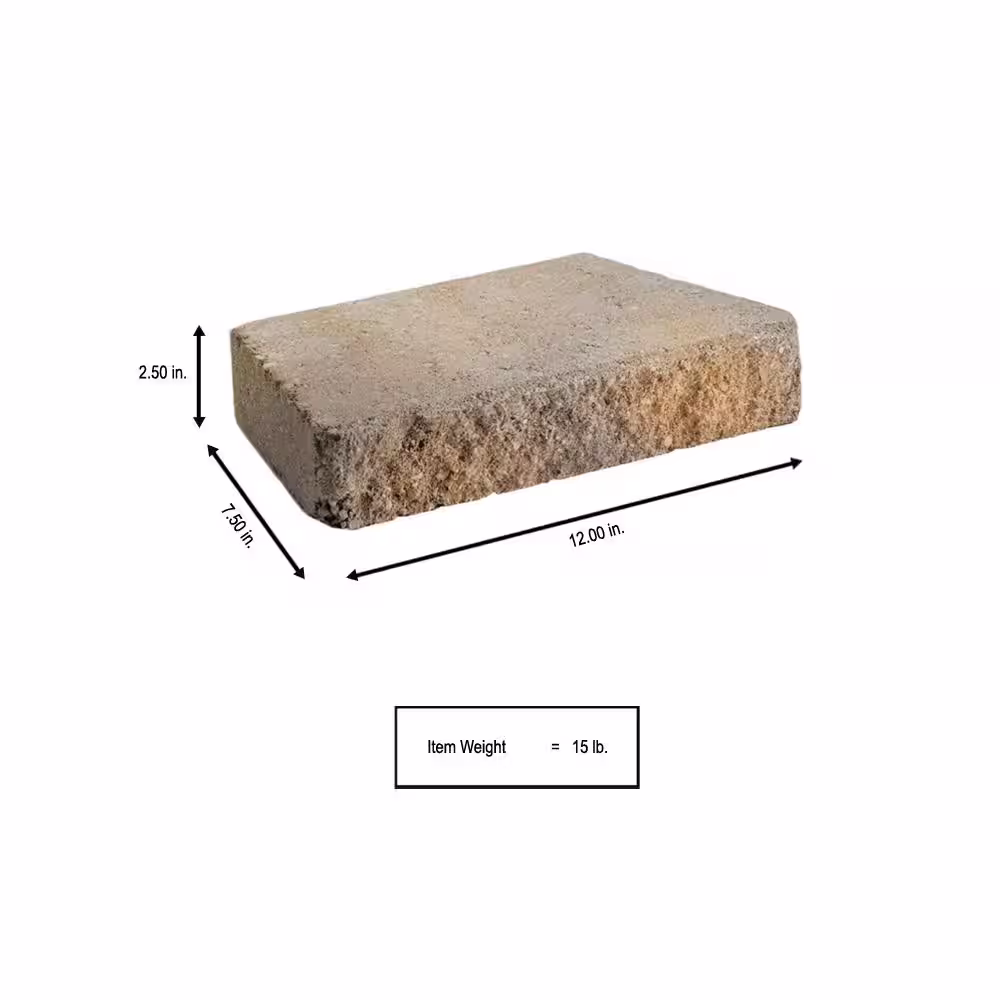 Anchor 2.5 in. x 12 in. x 7.5 in. Brown/Buff Concrete Retaining Wall Cap (128- Piece Pallet)