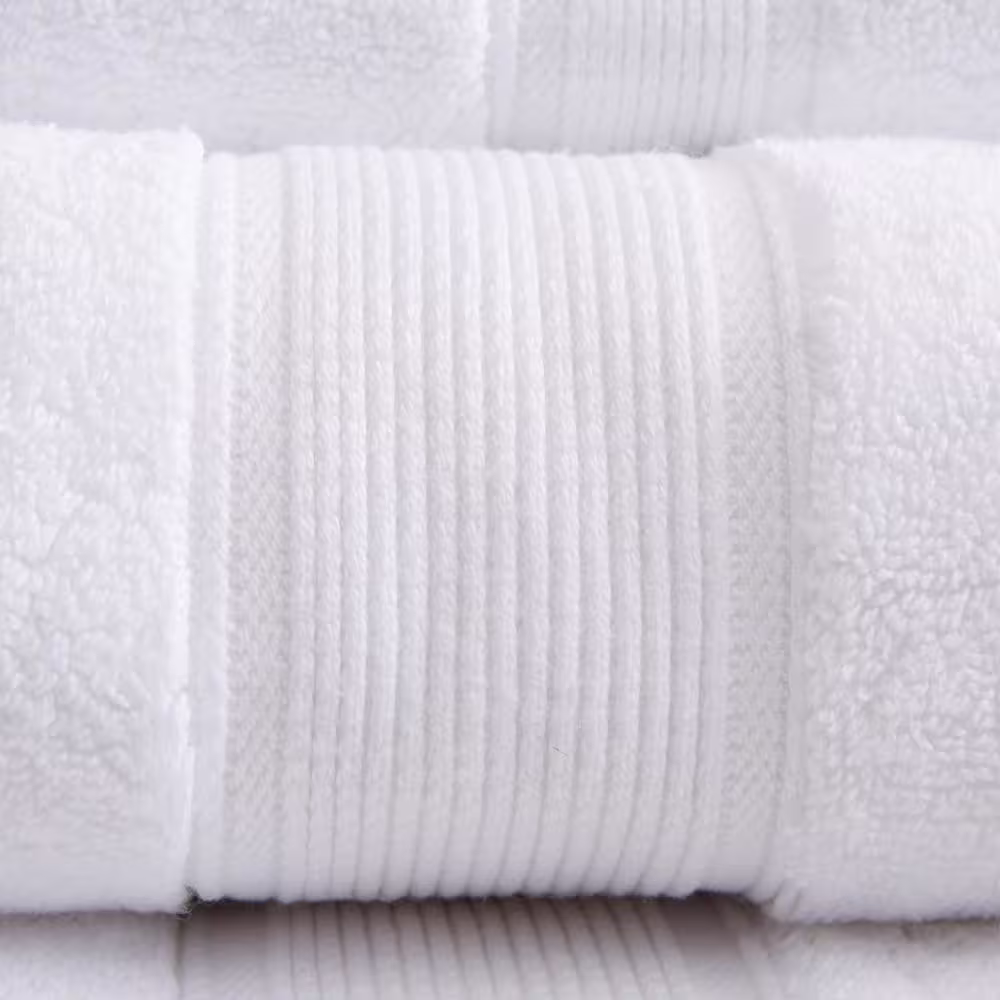 None 800GSM 8-Piece White 100% Premium Long-Staple Cotton Bath Towel Set