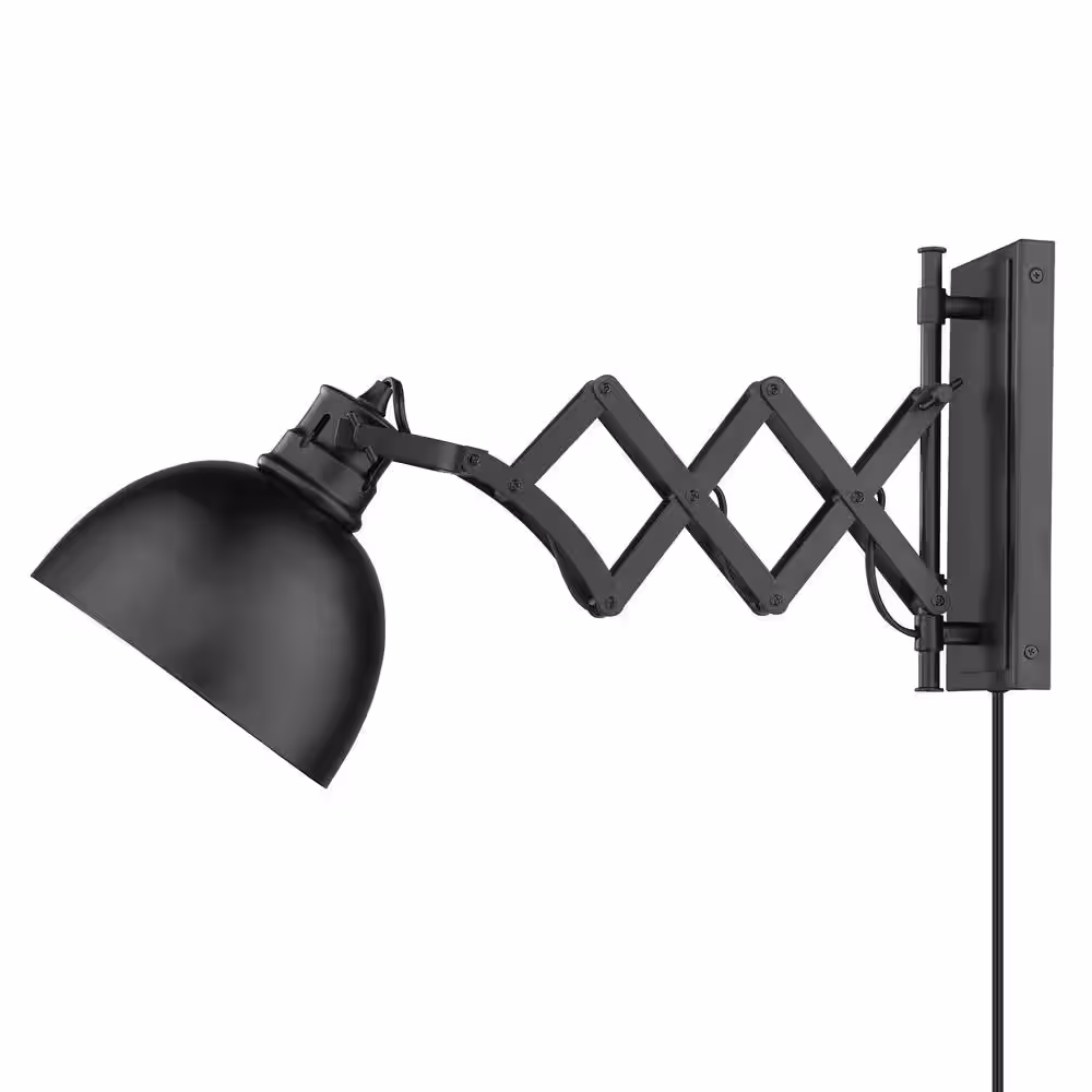 Golden Lighting Hawthorn 10 in. Matte Black Sconce