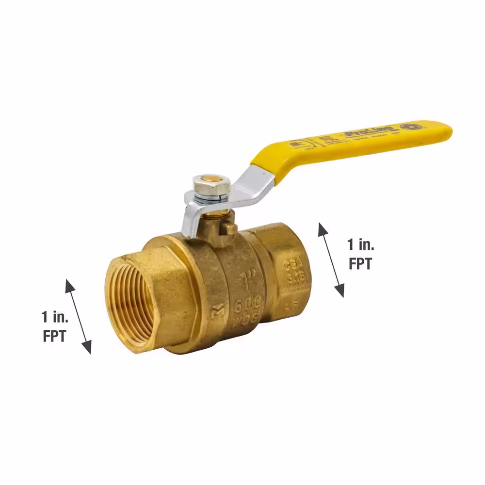 None 1 in. x 1 in. Brass FIP Full Port Ball Valve