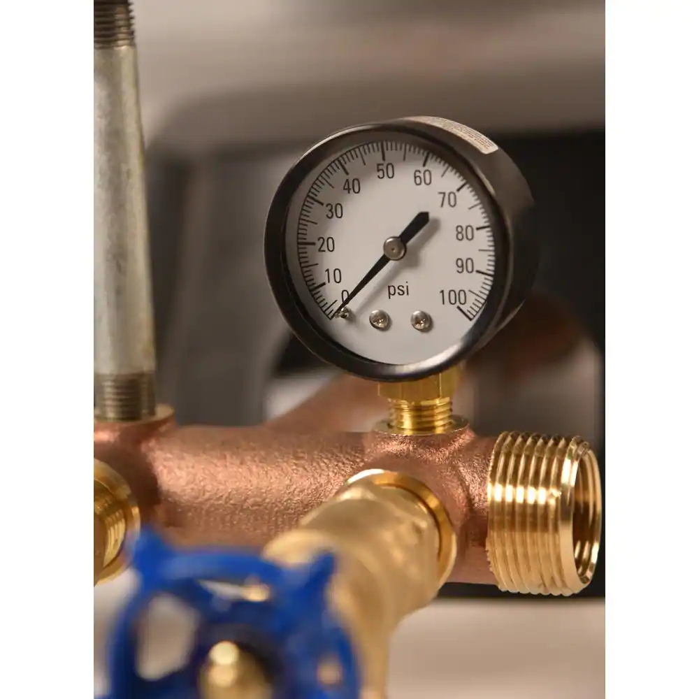 Everbilt 100 PSI Pressure Gauge with 1/4 in. Lower Connection