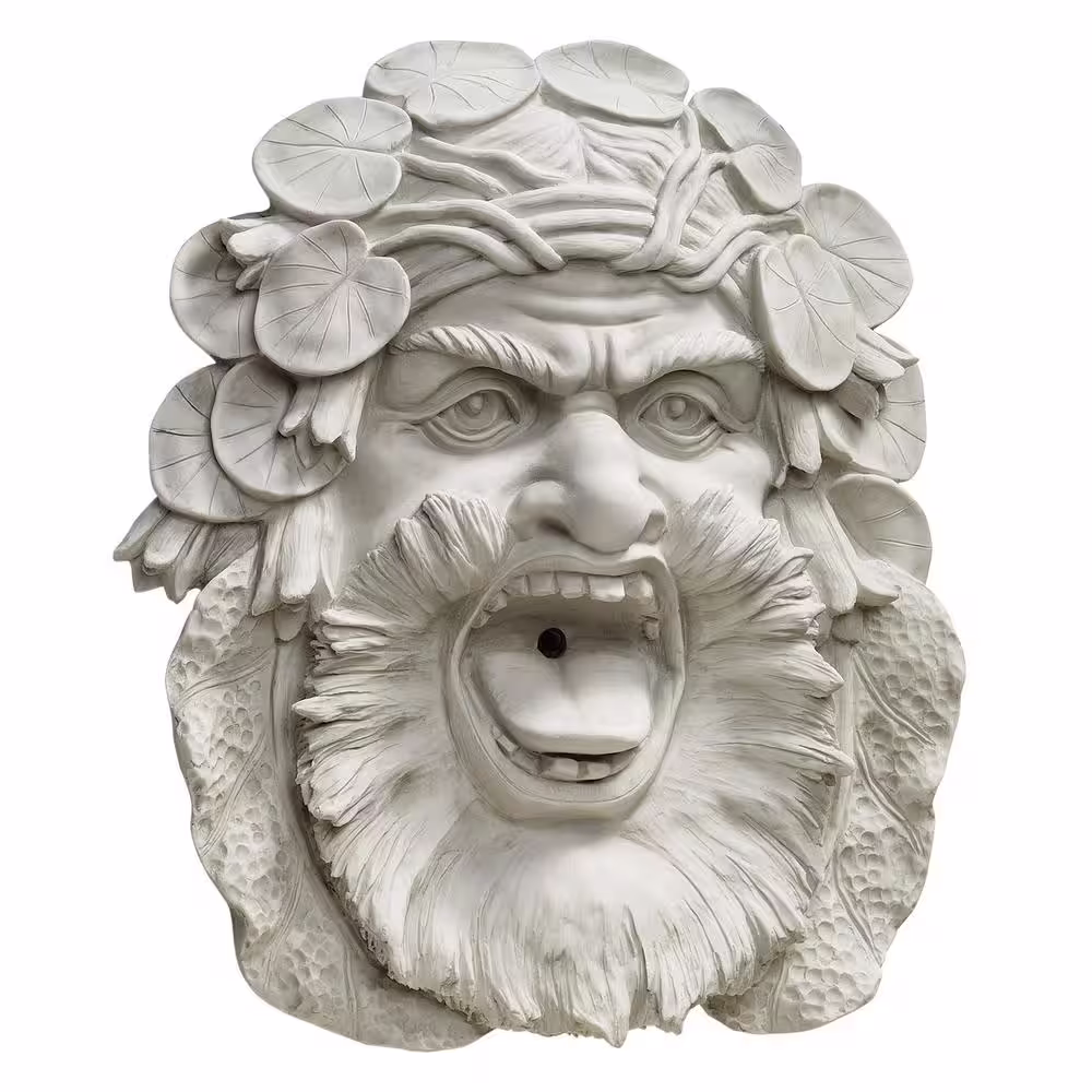 Design Toscano 16.5 in. H Haford Mansion Greenman Polyresin Wall Fountain