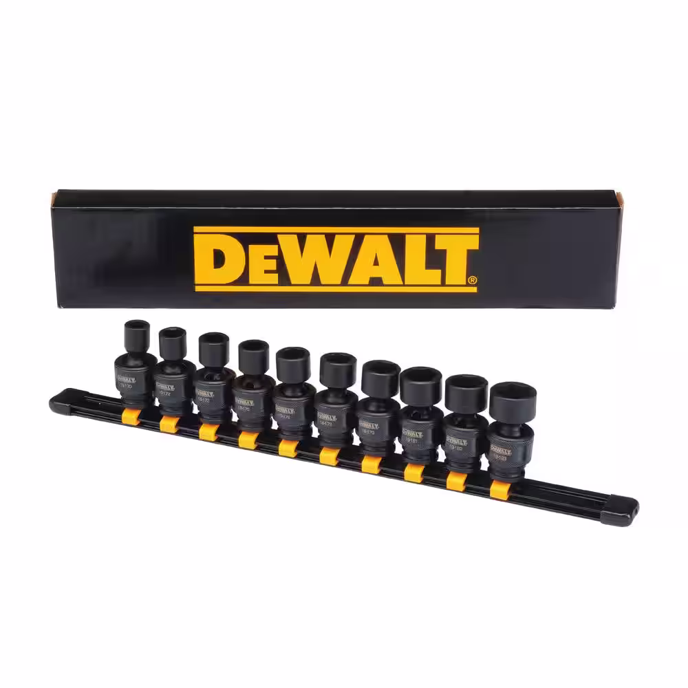 DEWALT 3/8 in. Drive Metric Impact Socket Set (10-Piece)