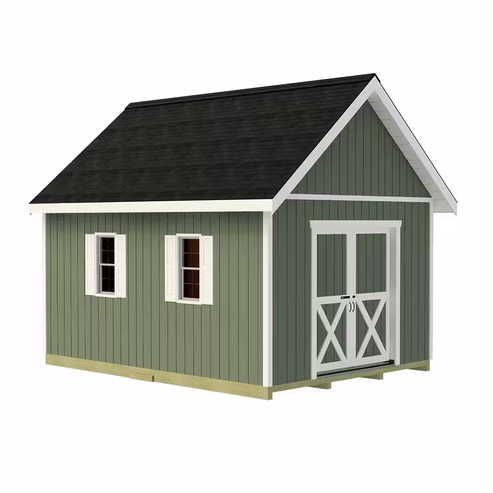 Best Barns Belmont 12 ft. x 24 ft. Wood Storage Shed Kit with Floor Including 4 x 4 Runners