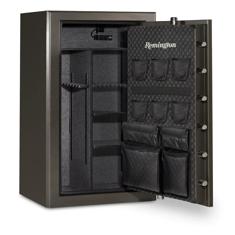 Remington Express 34-Gun Fireproof and Waterproof Gun Safe with Electronic Lock, Graphite Satin Metallic