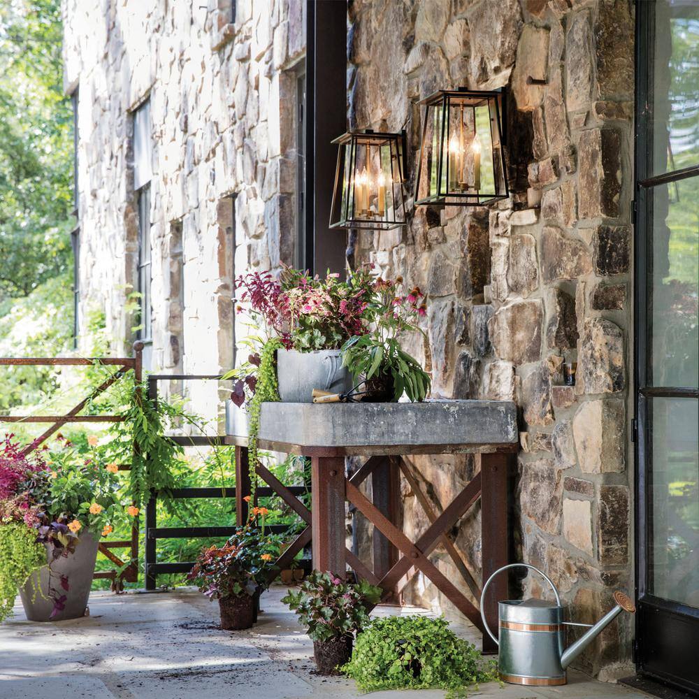HINKLEY Walker 3-Light Buckeye Bronze LED Outdoor Wall Sconce