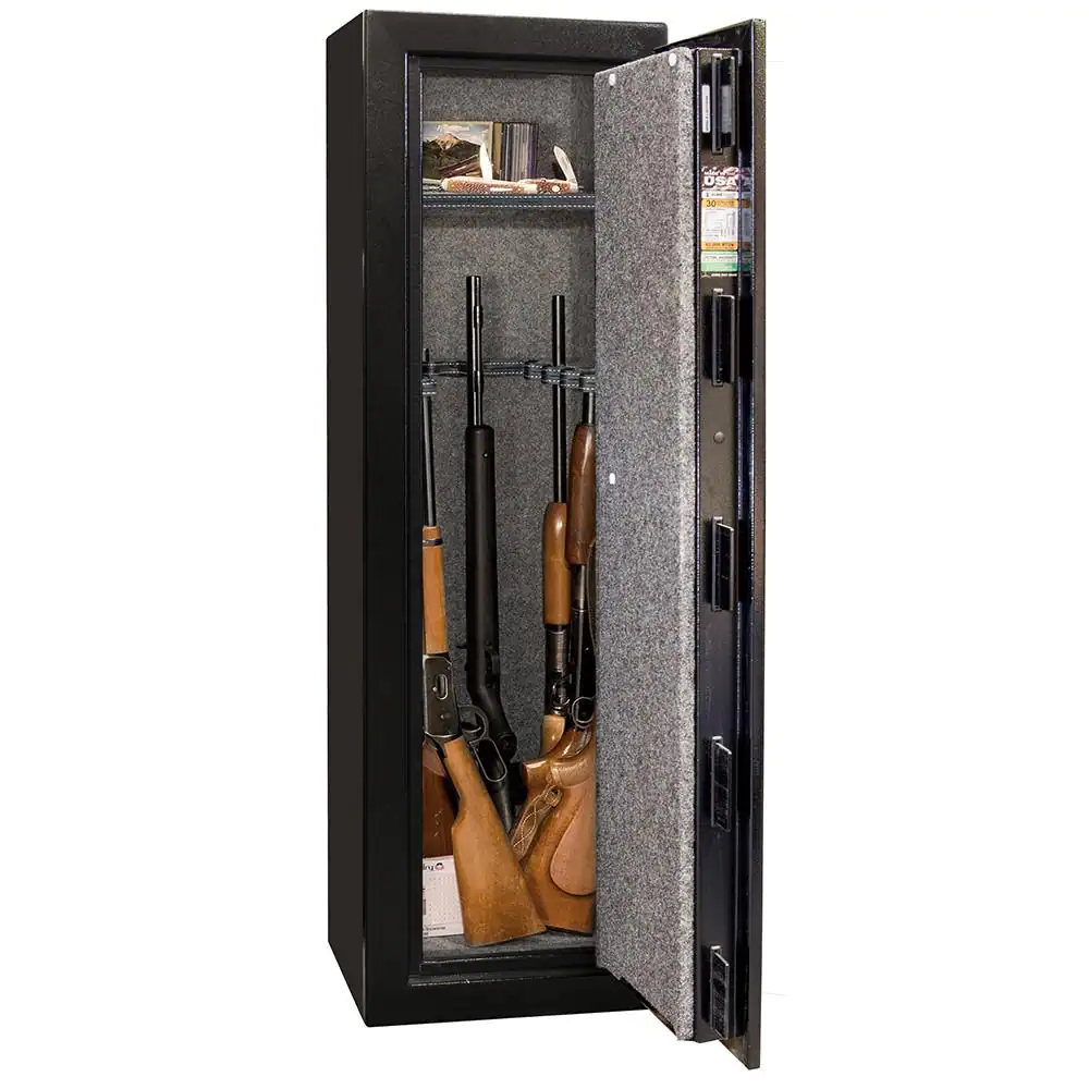 LIBERTY SAFE Centurion 12-Gun 30-min fire rating EMP E-Lock 59.25 in. H x 18.25 in. W x 16 in. L Black Gun Safe & Lifetime Warranty