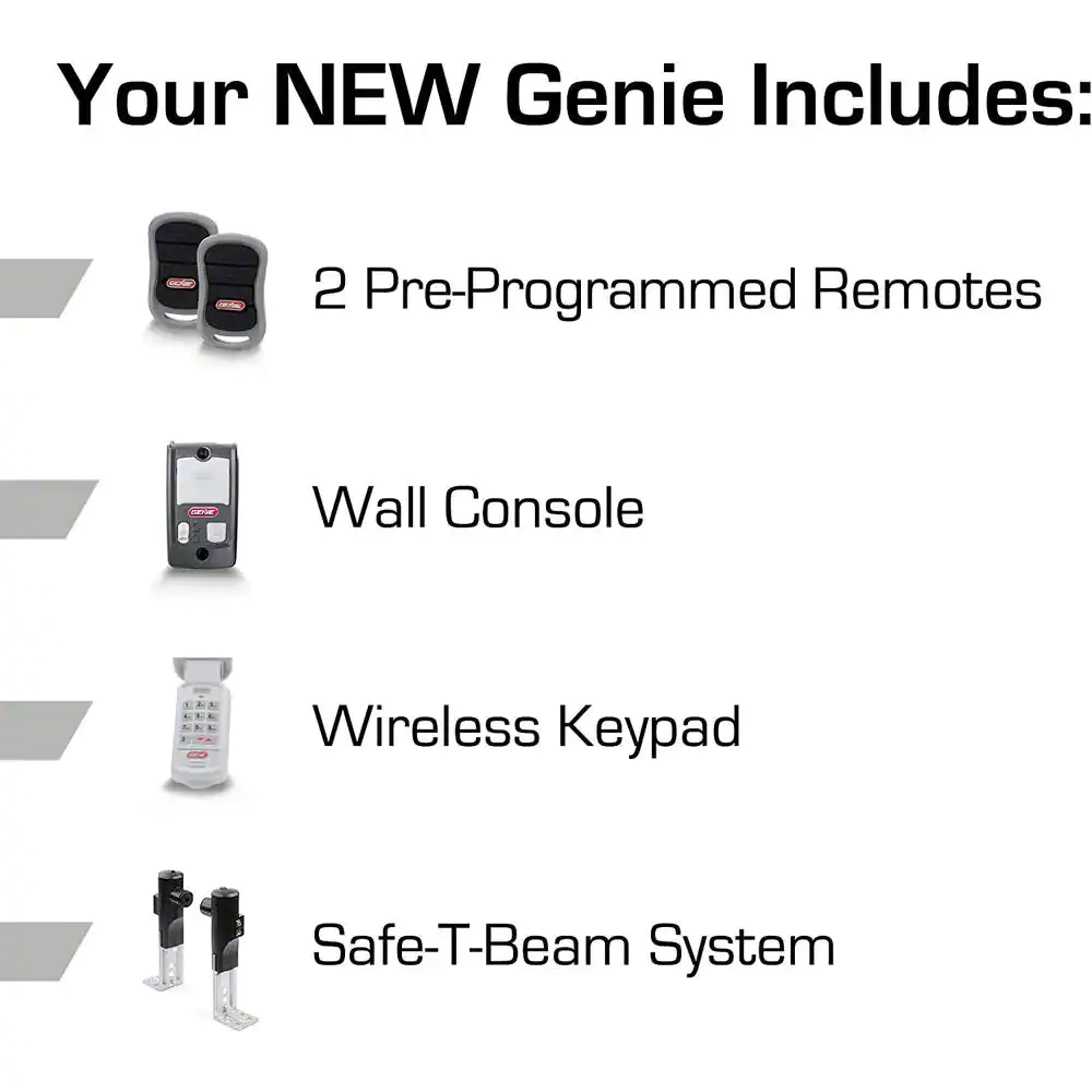 Genie Chain Drive 550 1/2 HPc Durable Chain Garage Door Opener with Wireless Keypad