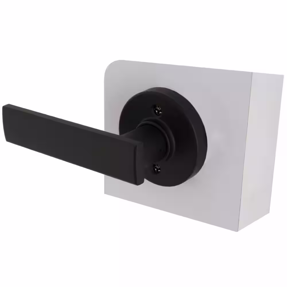 Defiant Westwood Matte Black Dummy Door Lever with Round Rose